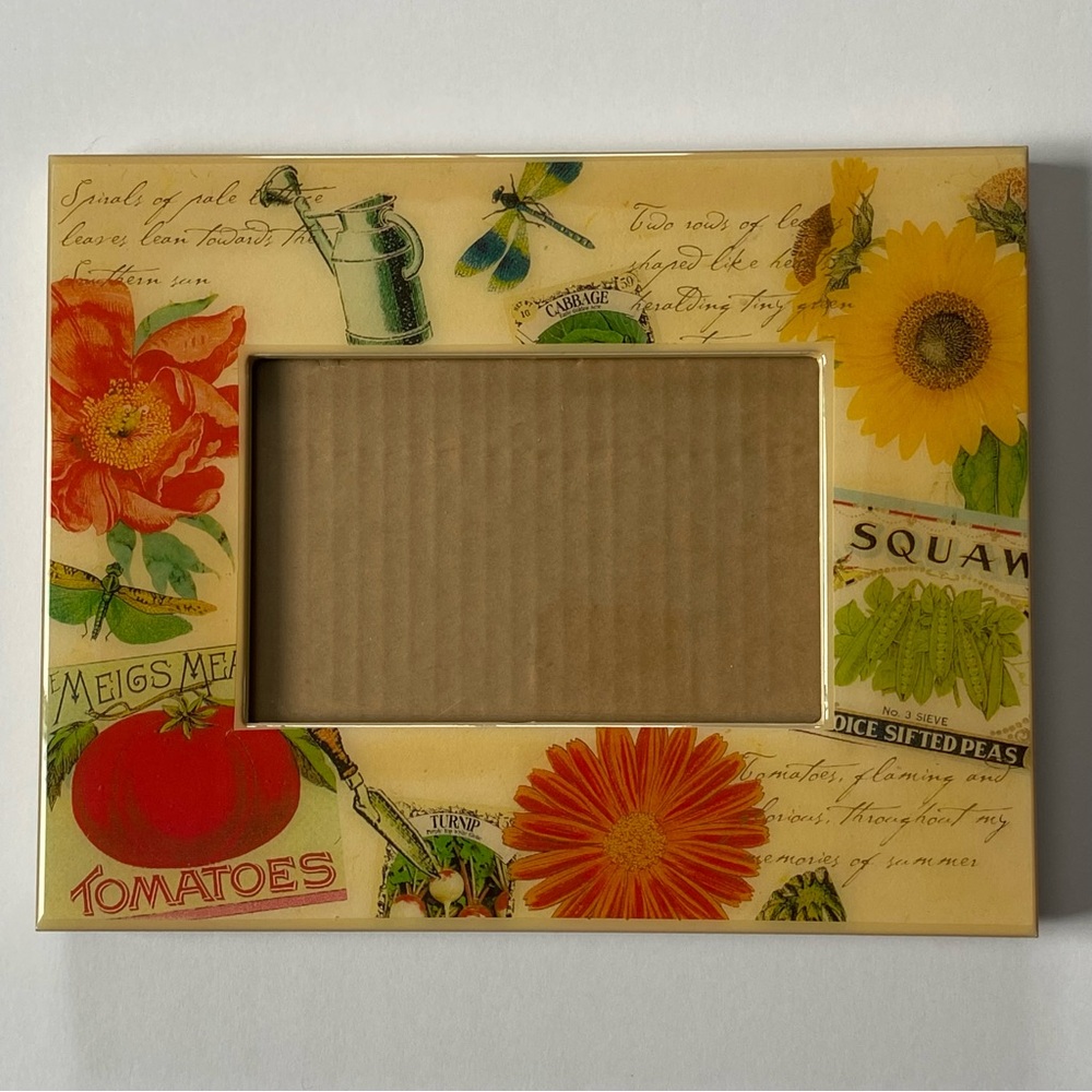 Dolce Mia Frame Handmade Berkeley CA 4x6 Picture Lacquered Garden Flowers floral